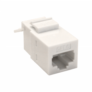 RJ-45 socket coupler, unshielded, category 6, Keystone form-factor, white
